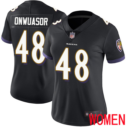 Baltimore Ravens Limited Black Women Patrick Onwuasor Alternate Jersey NFL Football #48 Vapor Untouchable->women nfl jersey->Women Jersey